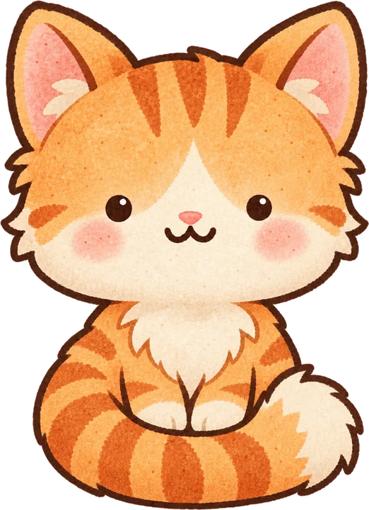 Mochi sitting, ready to meet you